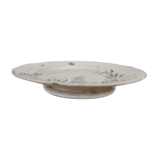 Tart holder cakes display compotier porcelain earthenware Lunéville