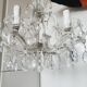 Antique crystal chandelier with 8 lights, 68 x 56 cm
