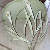 Duo of wrought iron shelves