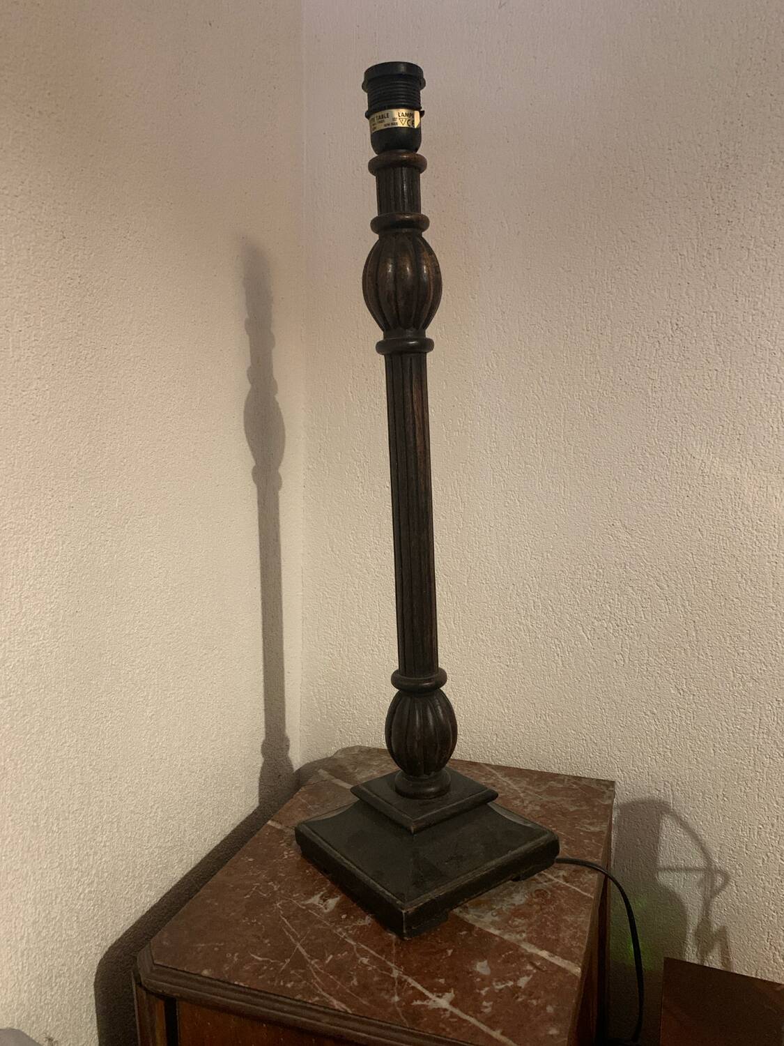 Wooden lamp base