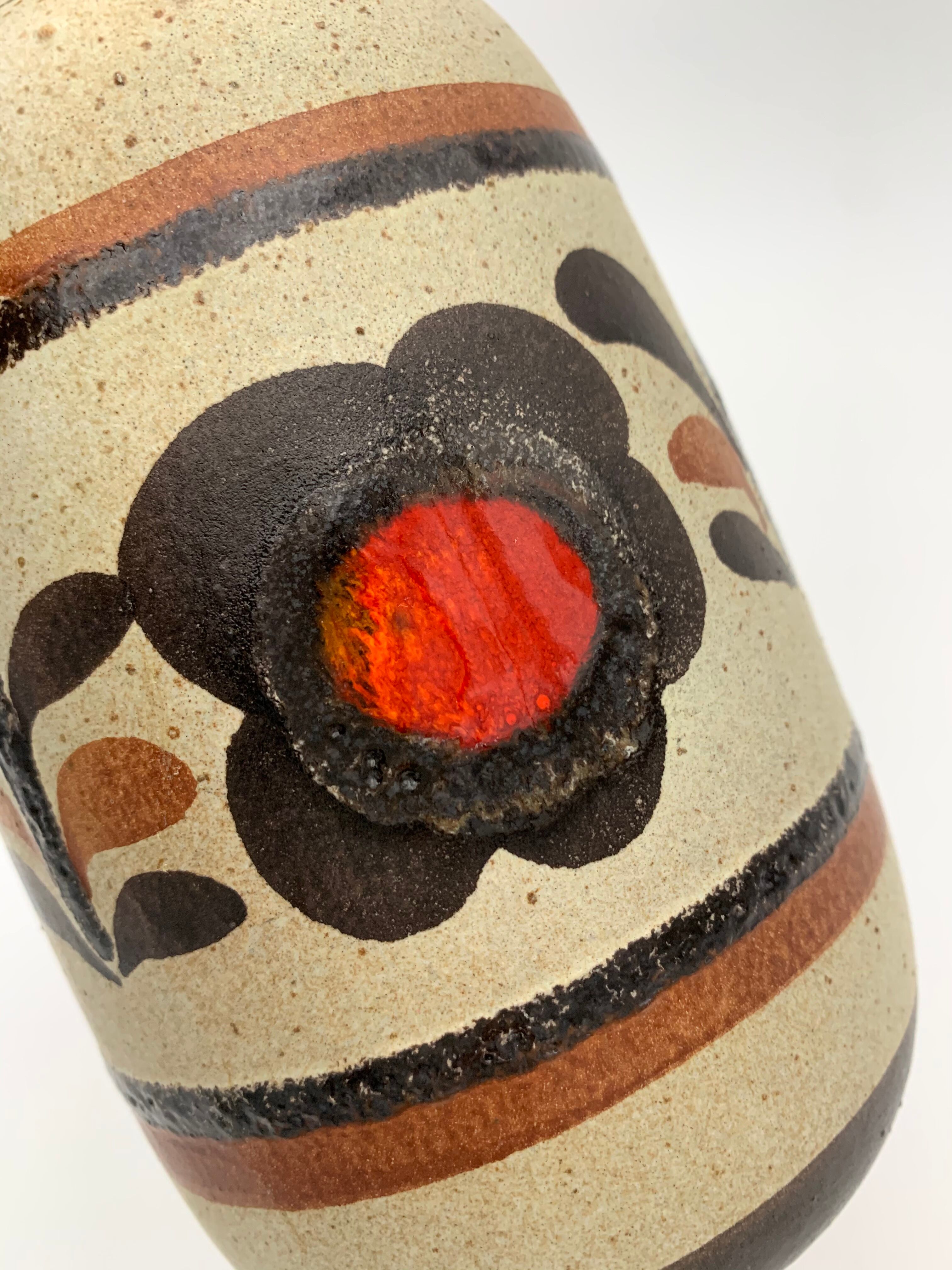 Vintage Scheurich West Germany Ceramic Vase, Numbered 413-20 - 1960s