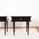 Pair of rosewood bedside tables, with drawer.