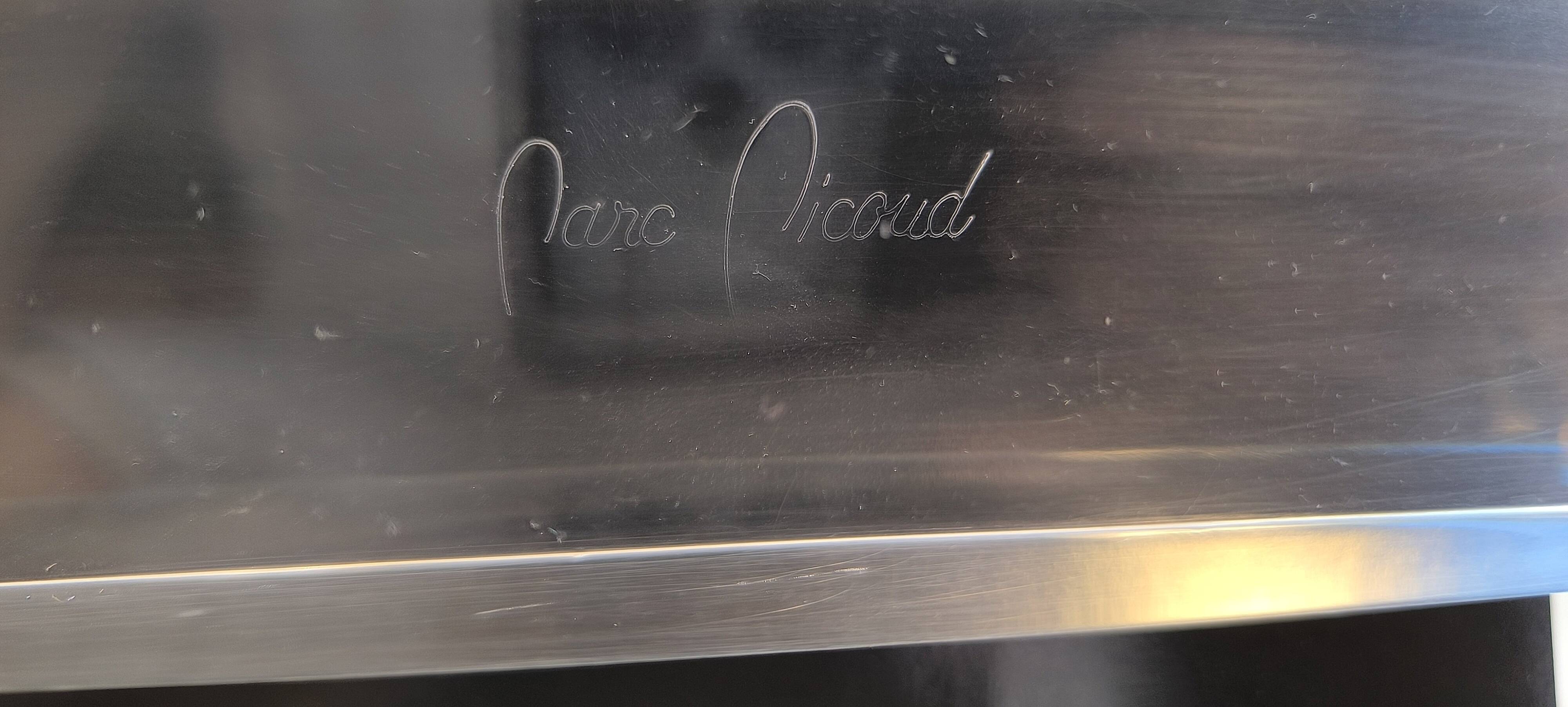 Superb coffee table in Altuglas and glass – signed by Marc Micoud, circa 1970.