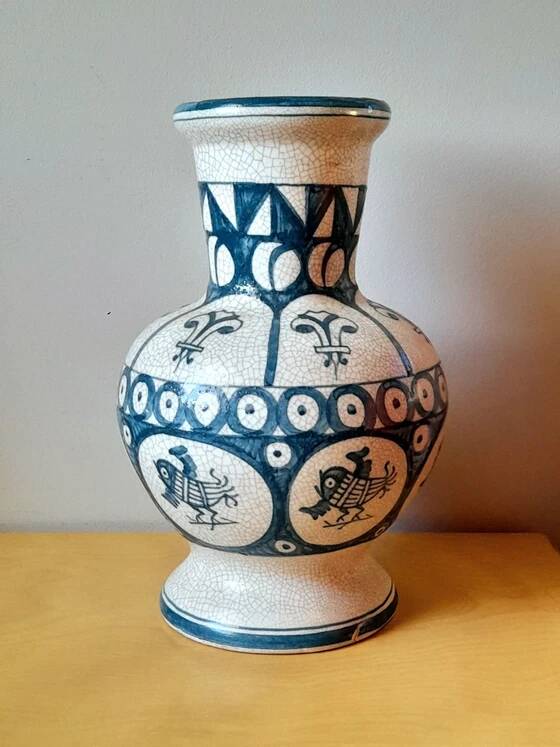 Cracked ceramic vase 1960