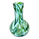 Murano? Modernist green filigree blown glass vase 1960