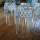 8 antique crystal water glasses