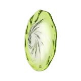 XXL Fruit Bowl Val Saint Lambert Crystal Lime Green 40cm