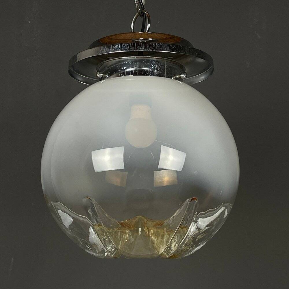 Large Murano glass pendant lamp by Mazzega, Italy, 1960s.