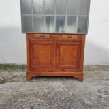 Old Parisian buffet in rustic oak 2 drawers 2 doors vintage country storage unit