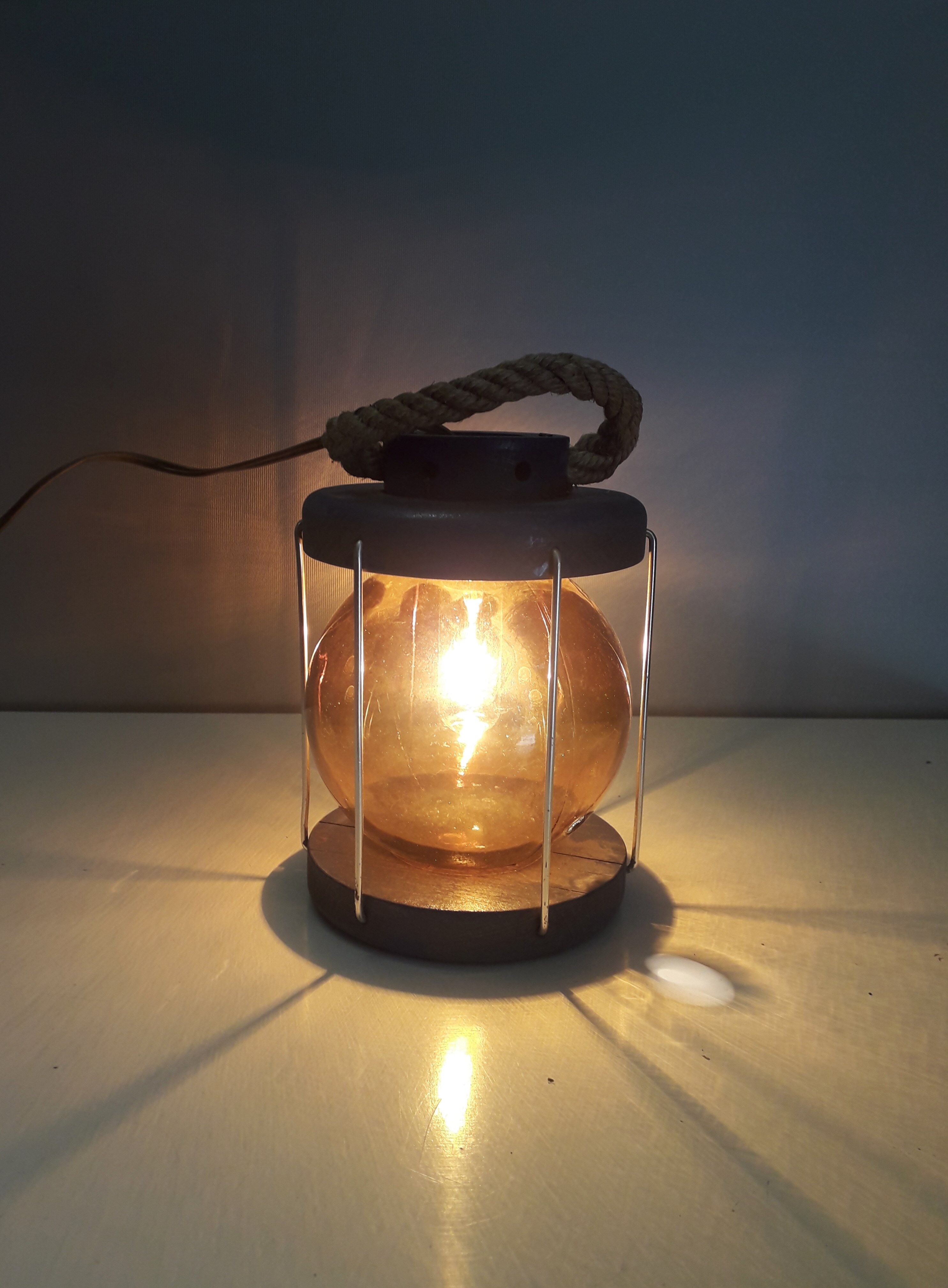 Old marine lamp fishing float boat 1960-70