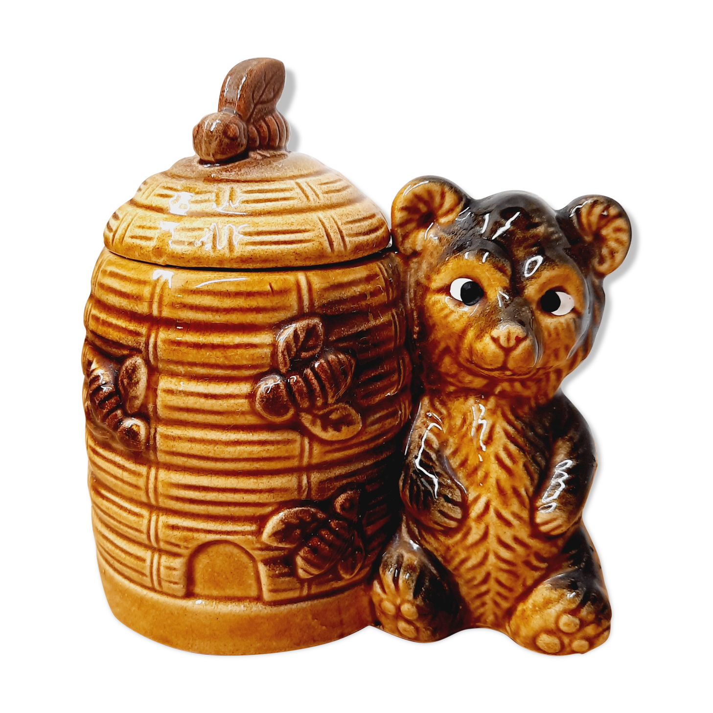 Honey pot hive and teddy bear