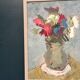Original Swedish Oil on Panel – “Flowers in Green Vase” – Signed – Vintage
