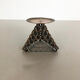 Modernist sculptural style brutalist copper candleholder, Austria 1950