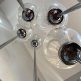Waterfall floor lamp 5 globes Marinha Grande factory 70s