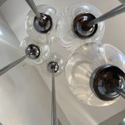Waterfall floor lamp 5 globes Marinha Grande factory 70s