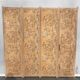 Screen 4 fronts of Indian wood and fabrics and silk at the end of the 19th century