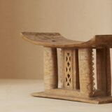 African Ashanti monoxyl stool in solid wood circa 1950