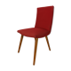 Vintage Steiner 60s chair, red, wood