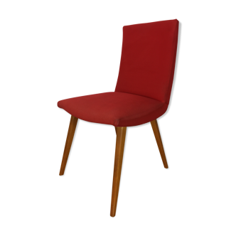 Vintage Steiner 60s chair, red, wood