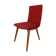 Vintage Steiner 60s chair, red, wood