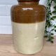 Glazed bicolor sandstone pot