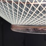 Striated glass suspension, modernist, from the 50s