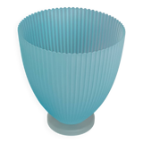 Vase en verre bleu gaufré made in Italy