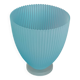 Embossed blue glass vase made in Italy