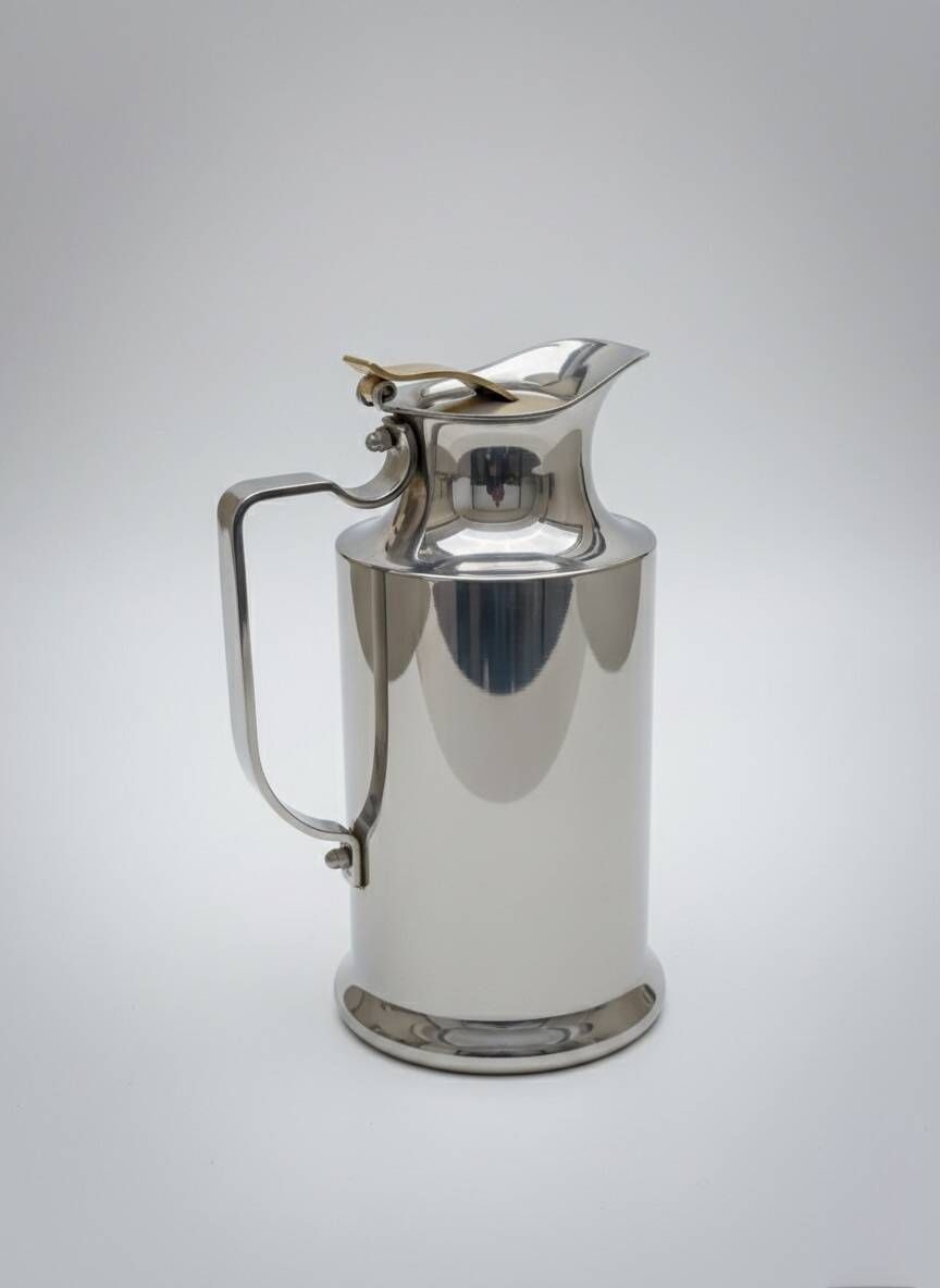 Balzano 3-piece metal and porcelain coffee set, Made in Italy