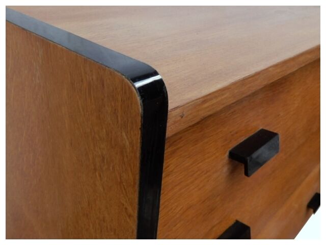 Dresser vintage oak gilded feet compass 1960s