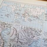 The French Empire, original map printed in 1892.