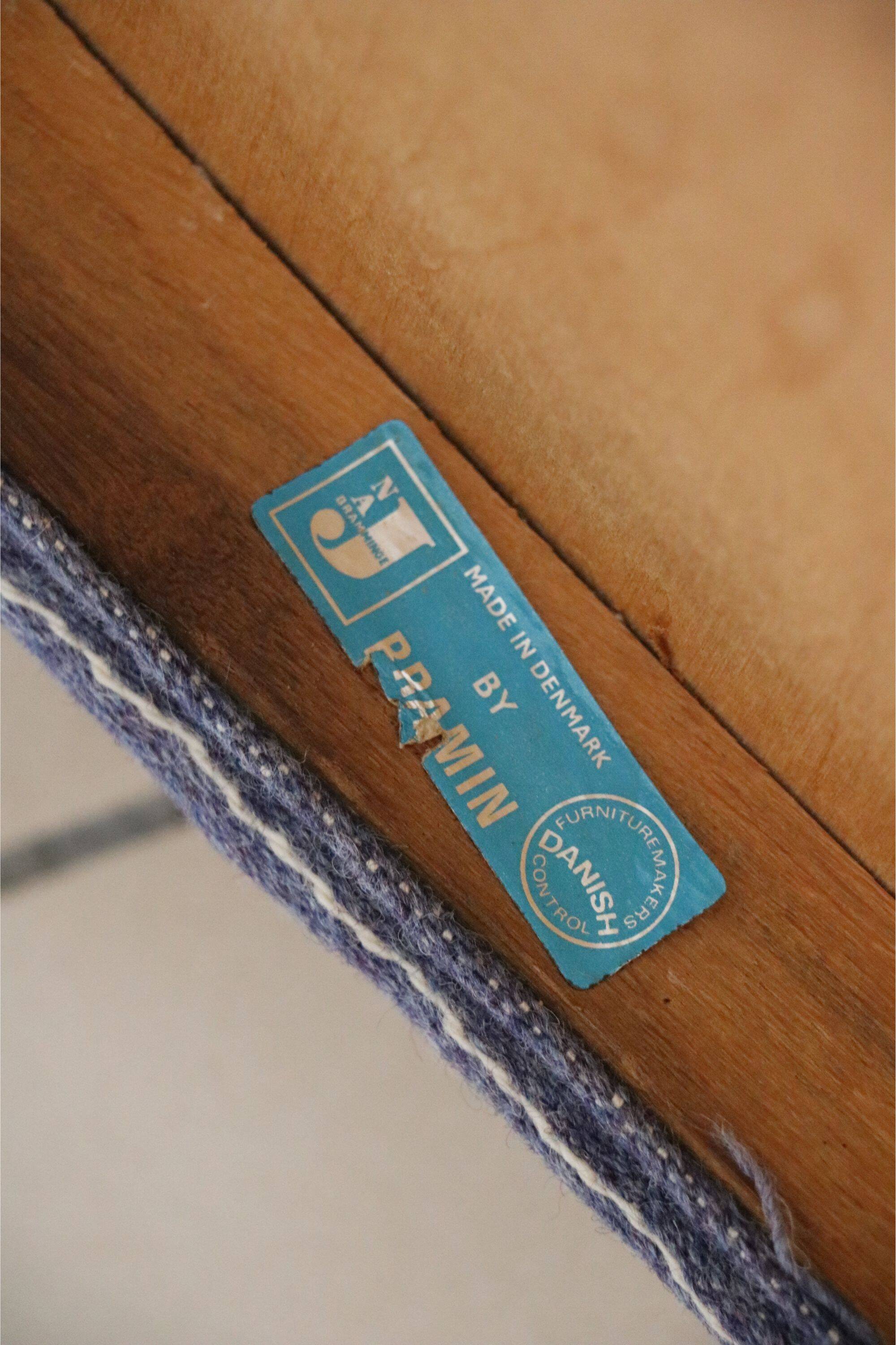 6 chairs by HW Klein for Bramin, Denmark, 1960