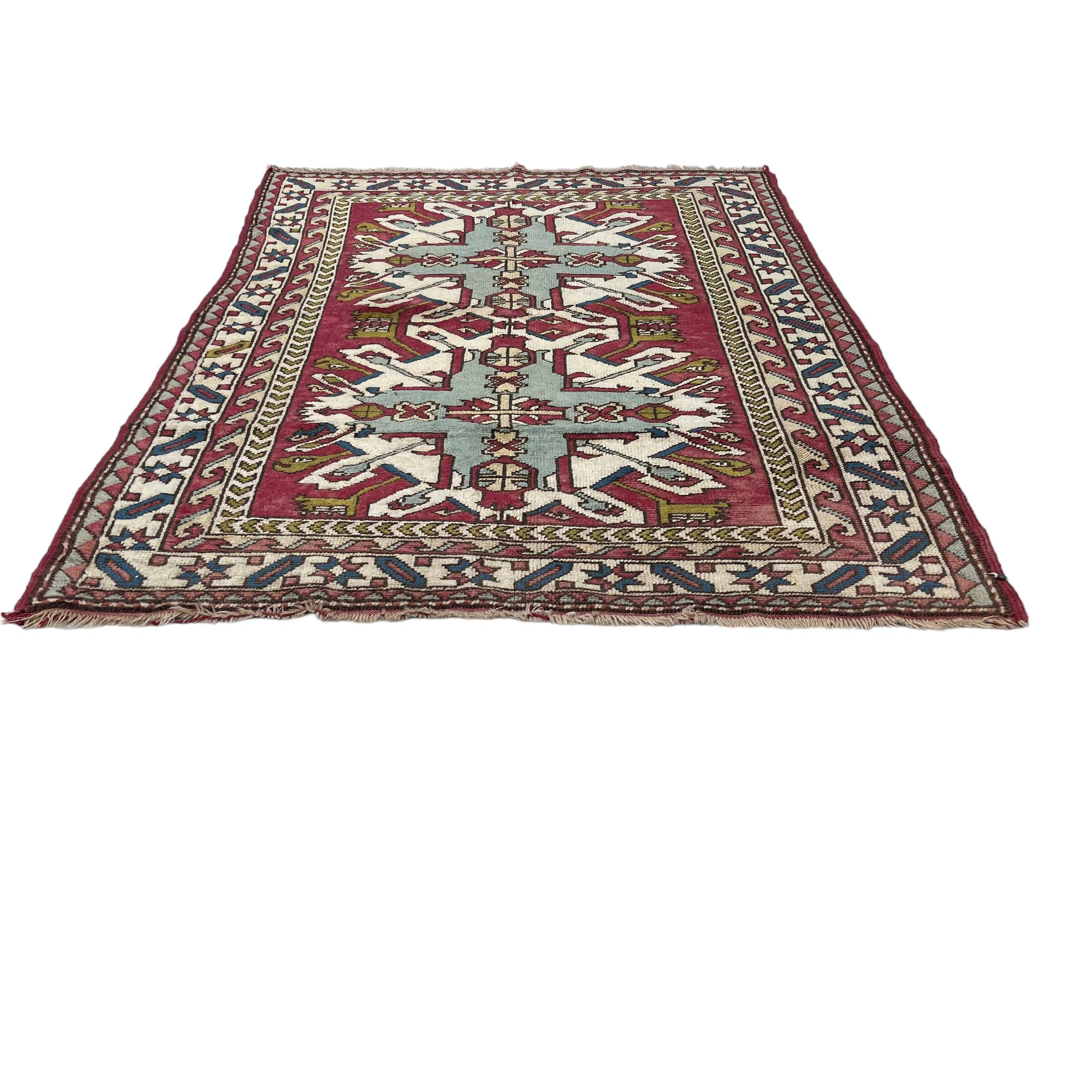 Vintage Turkish Kars Kazak Rug, 180 x 126 cm