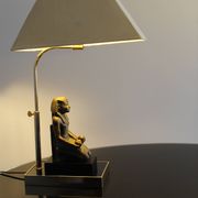 Lampe de table Hollywood Regency décor Pharaon, années 1070