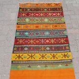 Handmade wool runner kilim rug