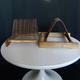 Vintage beech vinyl holders 1950/60