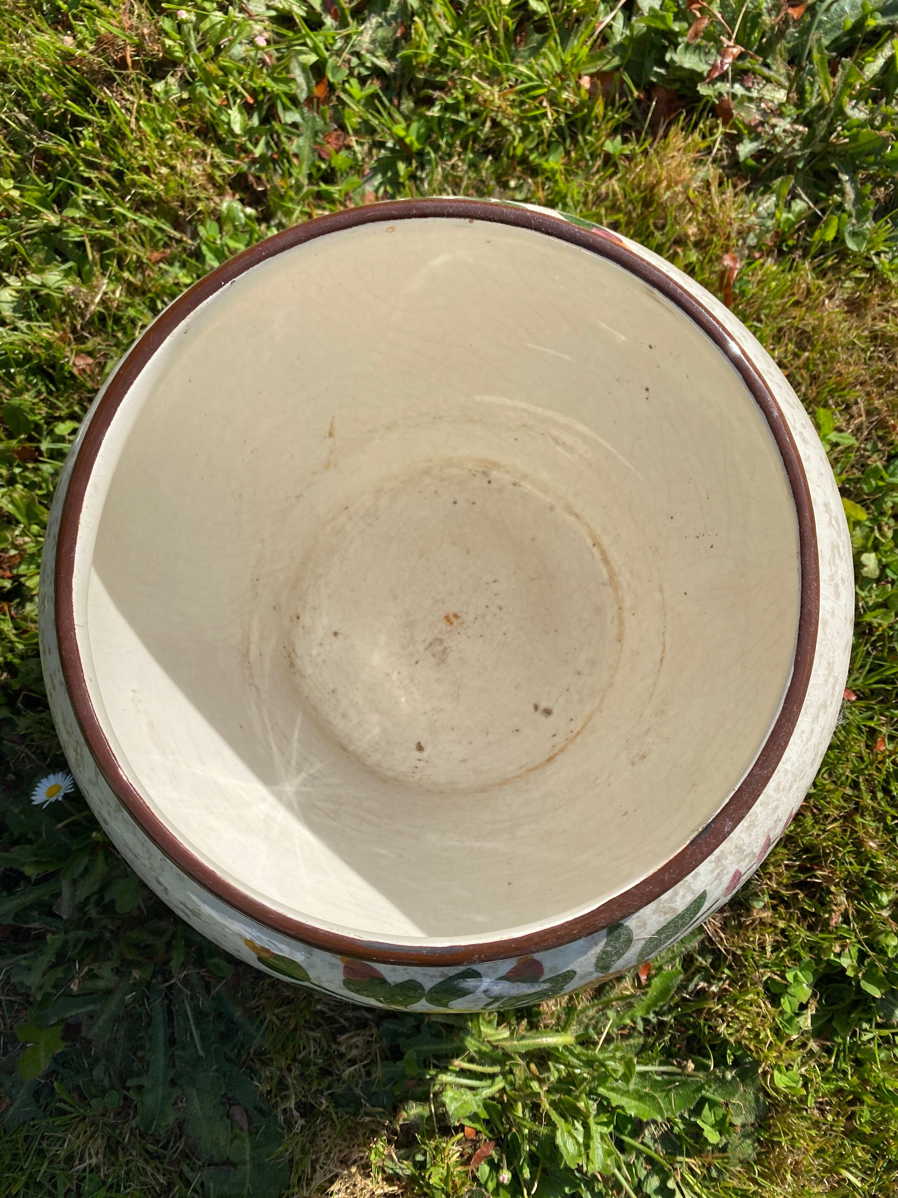 Vintage longchamp floral pot pot cover