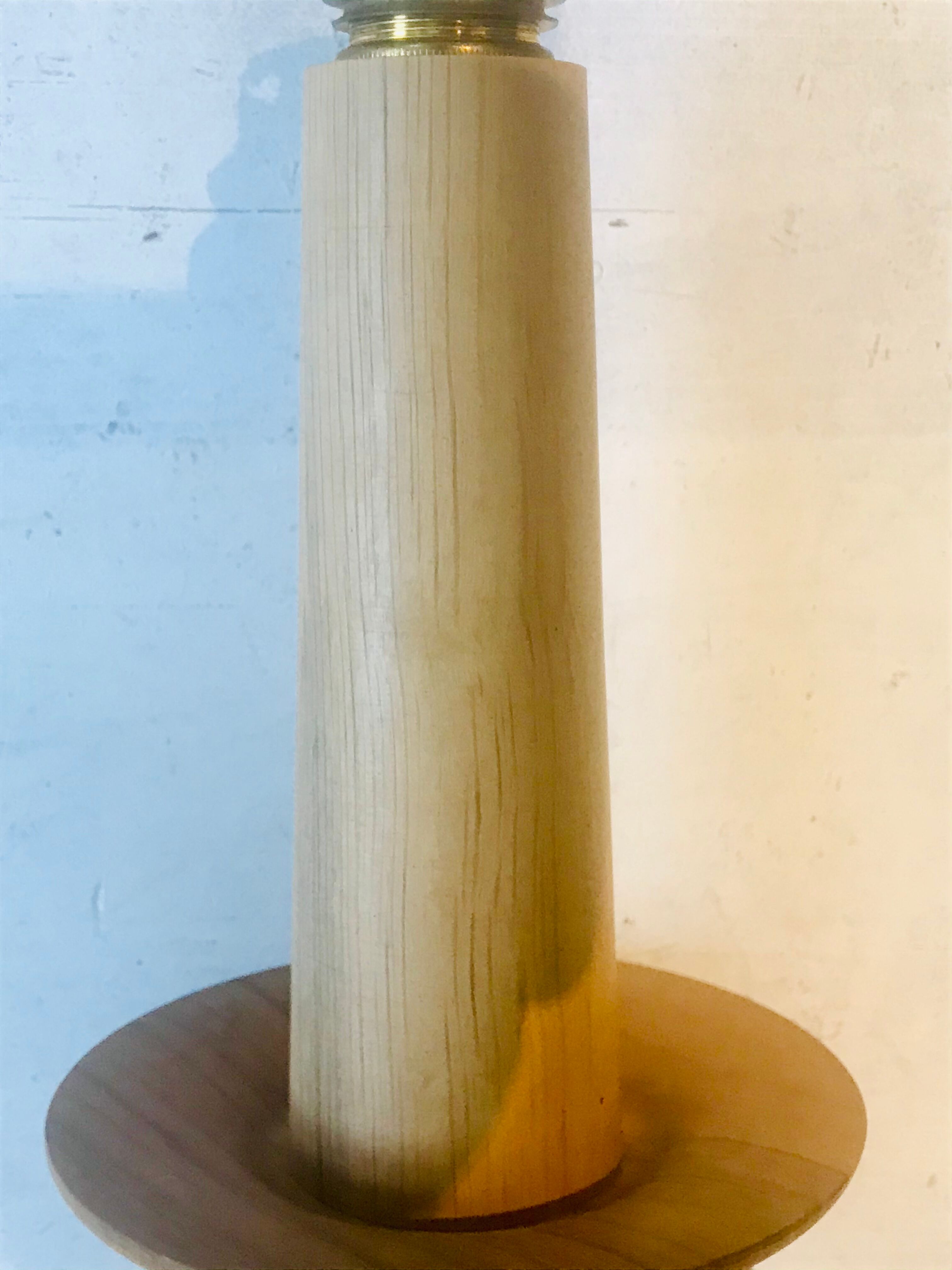 Lampe en bois 48 cm  circa 1960