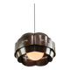 Vintage Italian Metal and Opaline Glass Pendant Lamp, 70s