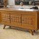 Buffet brutaliste en chêne 1960
