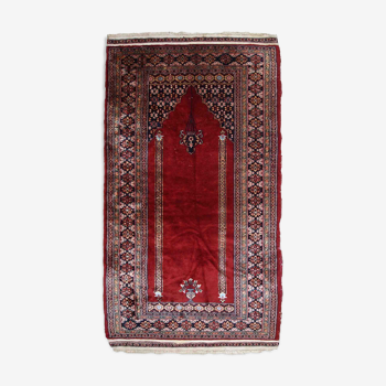 Vintage Pakistani carpet Lahore handmade 94cm x 178cm 1960s, 1C806