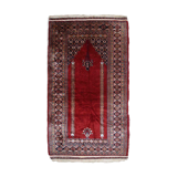 Vintage Pakistani carpet Lahore handmade 94cm x 178cm 1960s, 1C806