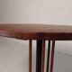Vintage teak table with 6 narrow and 1 wide style, 1980s.