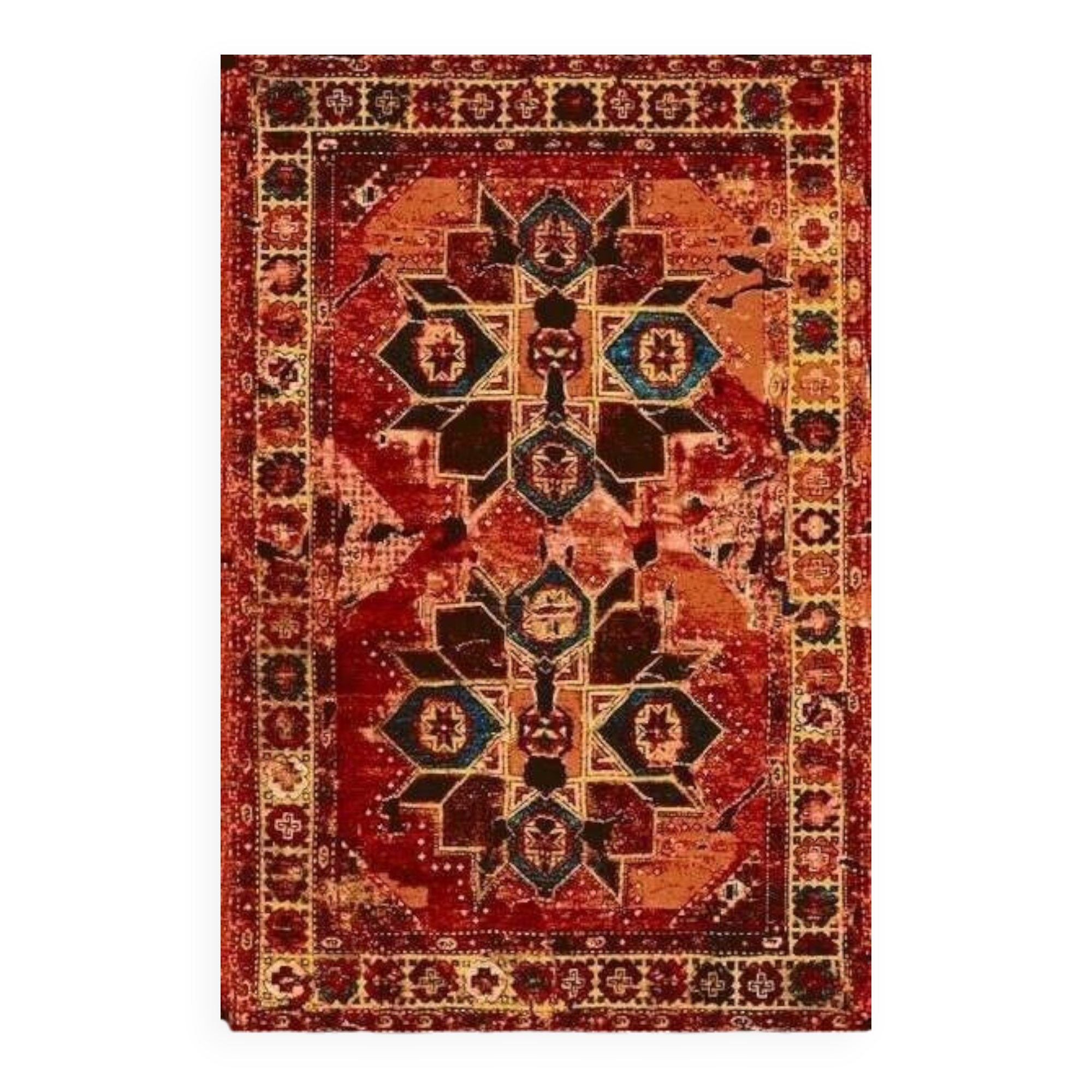 Multicoloured oriental house rug