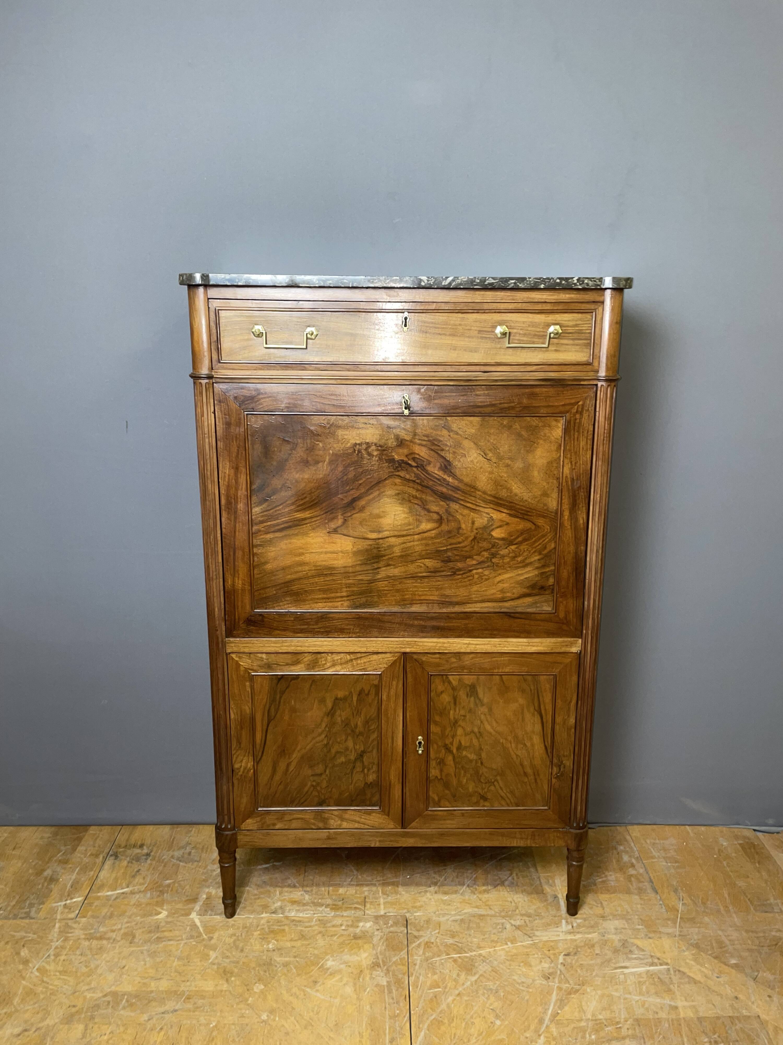 Louis XVI period walnut secretary