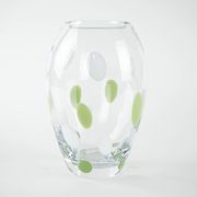 Polka-dot glass vase, Danish design, 1970s, made in Denmark