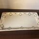 Mehun france earthenware cake dish with empire style floral frieze