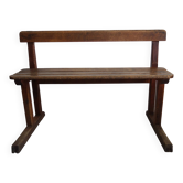 Rustic School Bench, 1950s