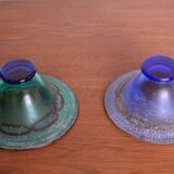 Duo of Murano glass cups signed Franco Moretti