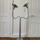 Design floor lamp with 2 flexible arms - vintage